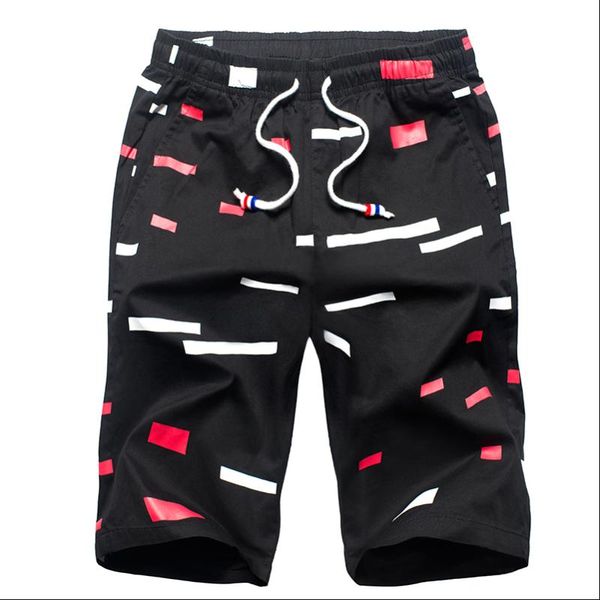 

men's shorts 2021 fashion summer printed casual / male elastic waistline slim fit beach harlan, White;black
