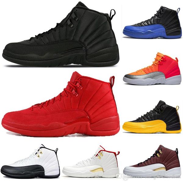 

new 12 12s punch basketball shoes men game royal ball gym red black white reverse taxi outdoor mens trainers sports sneakers
