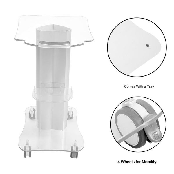 

парикмахерская тележка оргстекло салон красоты вагонетки использовании тумба подкатной домкрат колесный алюминиевый стенд инструменты состав