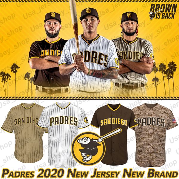

custom san diego 2020 padres jerseys fernando tatis jr 23 manny machado 13 tony gwynn eric hosmer new brand brown is back, Blue;black