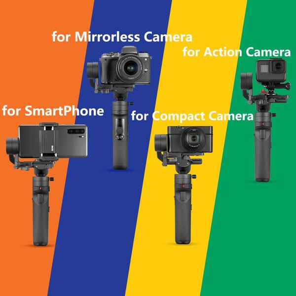 

zhiyun crane m2 3-осевой ручной карданный стабилизатор для беззеркальных камер / смартфонов / экшн-камер / компактных камер