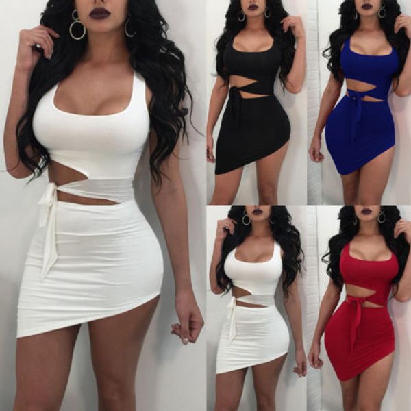 

women evening party club sleeveless short mini dresses bodycon sleeveless dress sexy, Black;gray