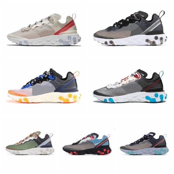 

epic react element 87 running shoes for men women white black neptune green blue mens trainer designer breathable sports sneakers size 36-45
