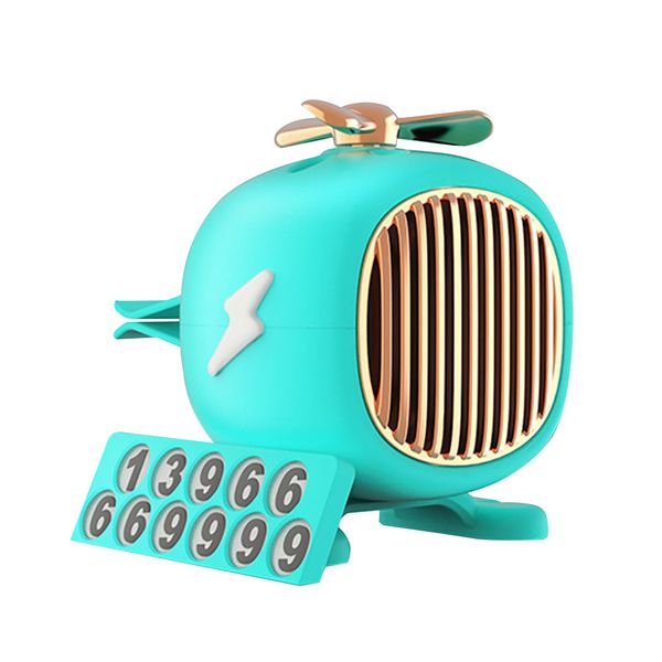 

decoration car air freshener cute perfume luminous number easy install parking plate mini space saving abs helicopter shape