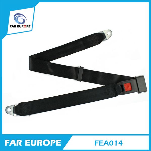 

1pc 47mm width black car seat belt lap belt two point auto adjustable safety buckle