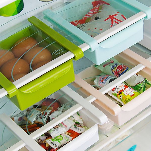 2019 Thick Refrigerator Plastic Drawers Fridge Storage Box Tray