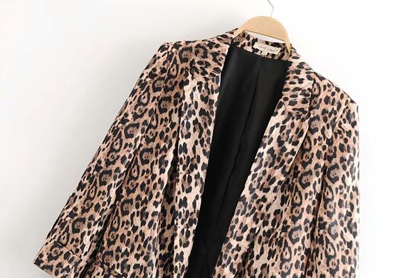 

2018 new style western style spring and summer women's dress new style leopord pattern casual suit, Black;white