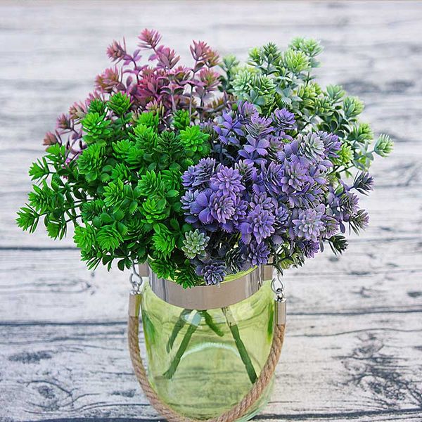 

1 bundle artificial flowers for home wedding plant wall landscape vases for decoration fake plastic flower silk plant