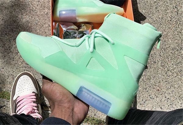 

2019 топ аутентичные air fear of god 1 оранжевый зеленый fog мужская баскетбольная обувь спортивные спортивные кроссовки ar4237-800 ar4237-3