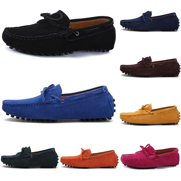 

2020 designer luxury espadrilles men women casual shoes black red yellow loafers flat suede slip on fashion mens trainers sneakers color6