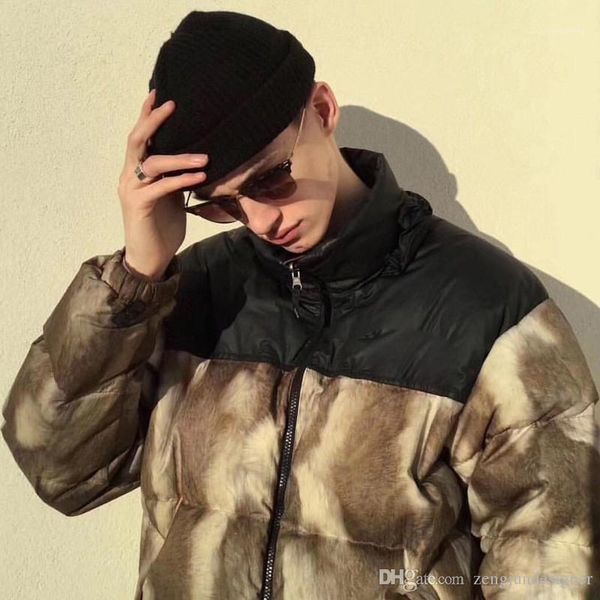 

дизайнер зима вниз бренд класса люкс сплошной цвет homme одежда мода теплый стиль повседневная одежда мужская хип-хоп, Black