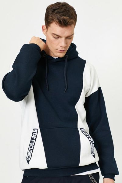 

koton male navy blue pocket detailed sweatshirt 0 yam75071hk, Black