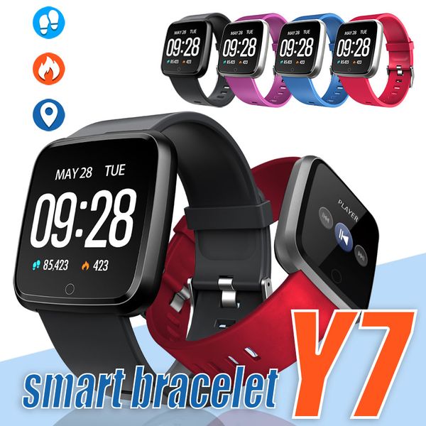 

y7 fitness tracker smart bracelet heart rate blood pressure sport tracker for smart id115 plus pk y7 smart cellphones with box
