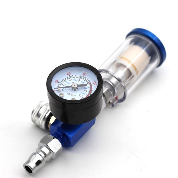 

spray gun air regulator gauge & in-line water trap filter tool spray gun regulator and mini air filte