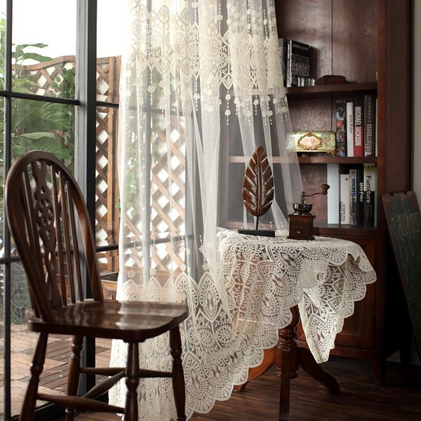 

european high-grade embroidery white tulles for living dining room bedroom
