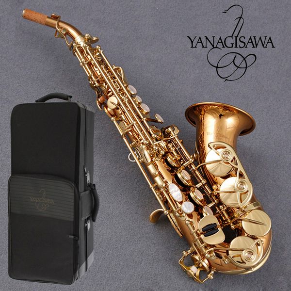 

japan yanagisawa sc-992 scwo20 curved soprano saxophone rose gold professional playing instrument curved soprano sax mouthpiece