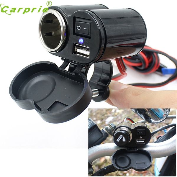 

dependable fashion new car styling motorcycle 12v car atv boat cigarette lighter with switches usb charging my18 dropshipping