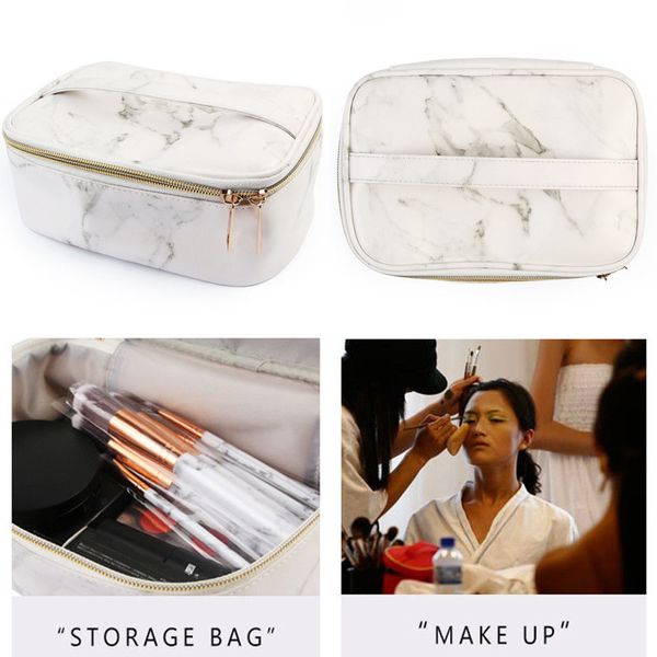 

new women portable travel makeup bags toiletry case pouch marbled organizer cosmetic bag zipper bags