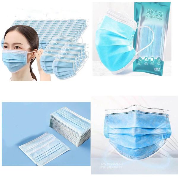 

maschera ffp3 4 layer ear-loop dust mouth masks cover 4-ply non-woven disposable dust mask soft breathable outdoor part