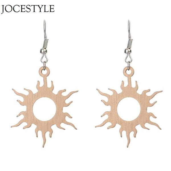 

jocestyle fashion vintage style sun shape hooks drop earring for women girls pendant party earrings jewelry gift accessories, Silver