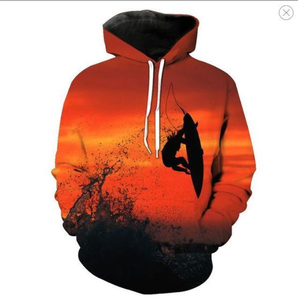 

new cartoon 3d hoodie, long sleeve men's casual sweatshirt, casual and comfortable fashion pullover, Black