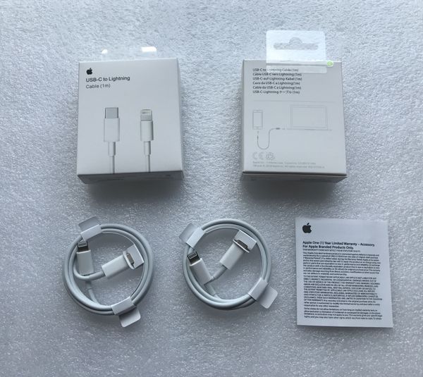 

DHL 100 шт. / лот с оригинальной упаковкой 1 м / 3 фута usb c зарядный кабель Тип c до 8pin зарядное устройство кабель для i 11 pro max быстрая зарядка с розничной коробкой