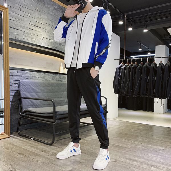 

2019 motion suit man leisure time autumn trend autumn hip hop handsome lovers, Gray