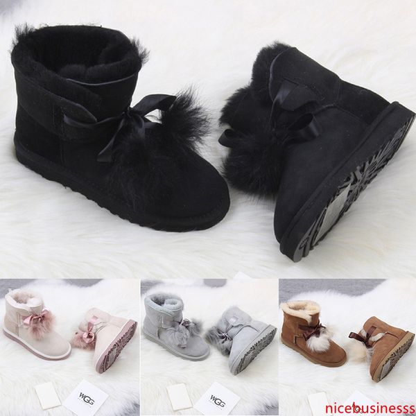 

winter australia classic snow boots wgg tall boots real leather bailey bowknot women's bailey bow knee boots shoes