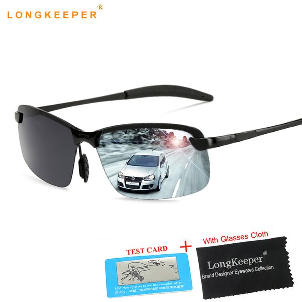 

brand designer rimless mens sunglasses polarized anti-glare sun glasses eyewear for men male gafa masculino, White;black