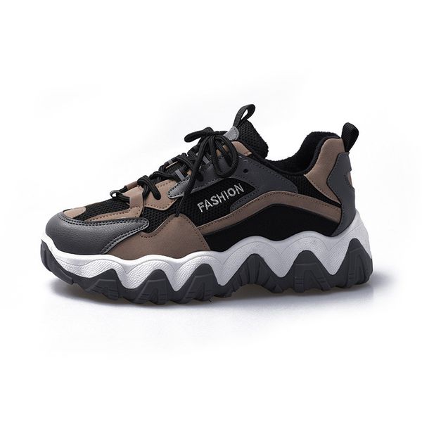 

woman sneakers 2020 winter autumn female warm casual shoes platform sneakers shoes woman thick sole shoelace, Black