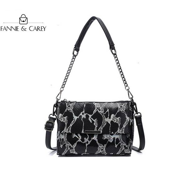 

2020 fashion new women pu leather bags for women handbag designer luxury serpentine crossbody bag with chain lady
