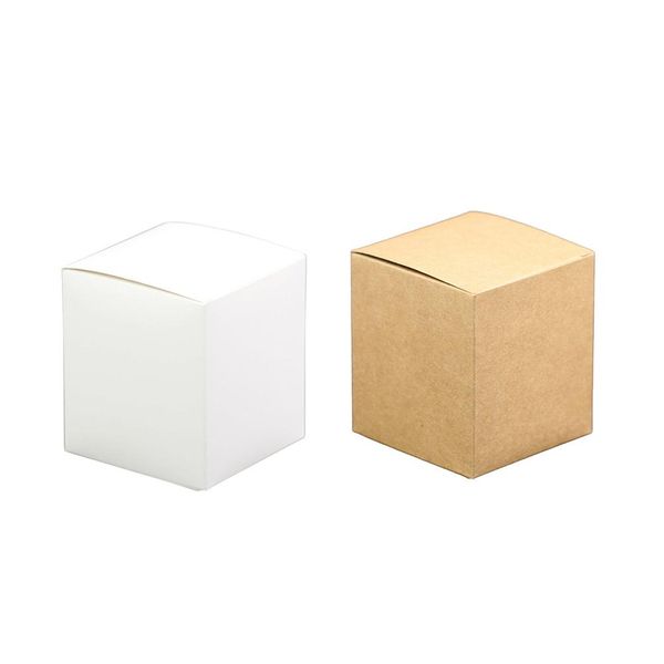 

100 пк / серия белый коричневый коробки kraft paper box white wedding подарка упаковки коробки конфеты венчания коробки благосклонности парт