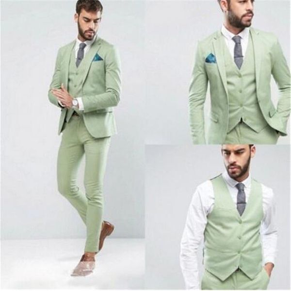 

fashion mint 3 pieces(jacket+pants+vest) mens formal suits tuxedos blazers suits lapel custom made men grooms, White;black