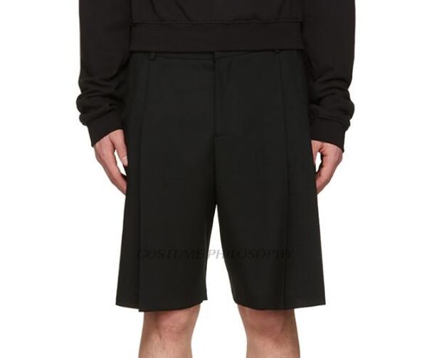 

27-42 2019 spring men's new fashion personalized large size customizatio pleated loose shorts, White;black