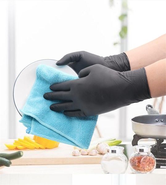 

real boxed nitrile rubber gym glove food household cleaning static gloves fingertip texture box