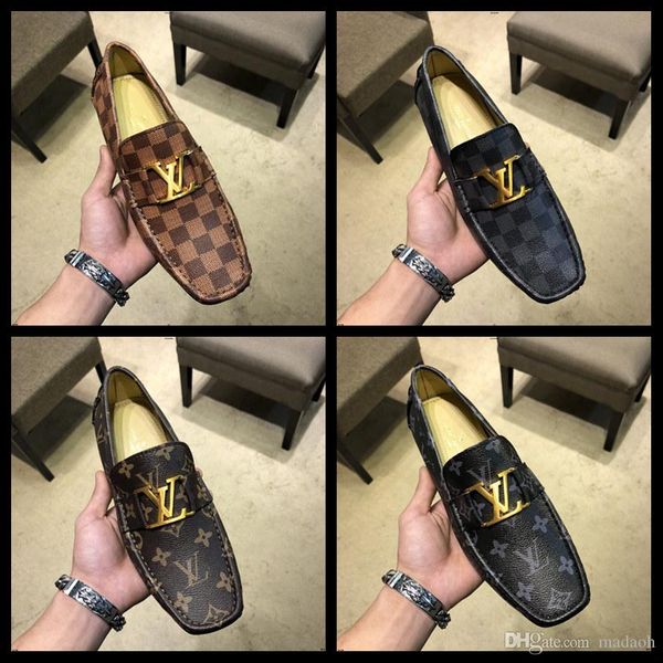 

20fw 2019 new arrival spring summer comfortable casual shoes genuine leather men comfort shoes brands fashion flat loafers yetc5, Black