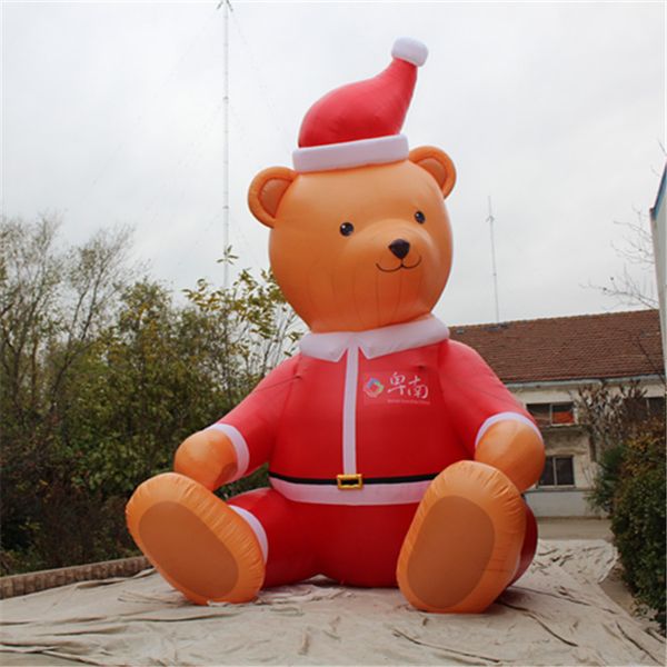 

giant inflatable bear with christmas led stage event decor inflatables supplier 2019 nightclub parade clearance