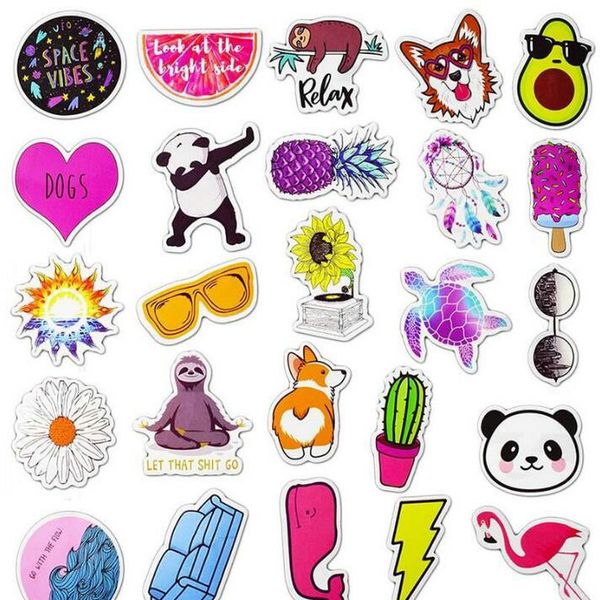 

us cartoon style sticker anime cute animal childrens stickers for diy skateboard bicycle lapsuitcase notebook bde2010 sehwe
