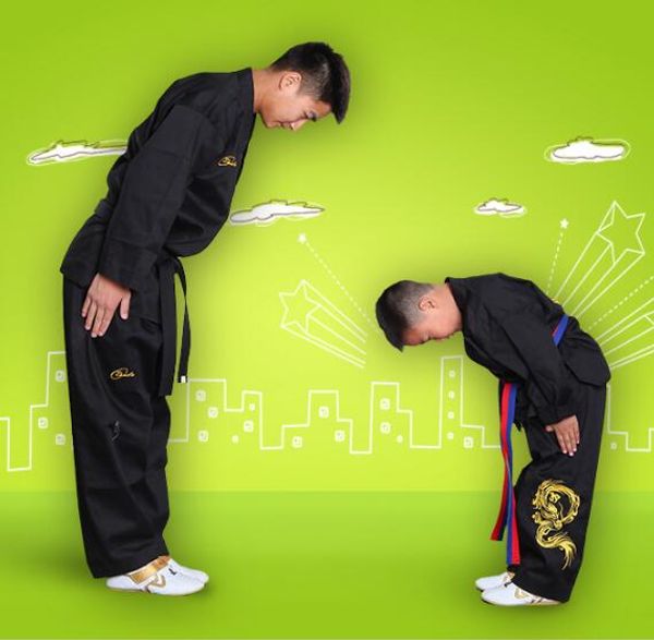 

kimono karate black taekwondo embroidery child taekwondo outfit, Red