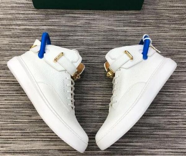 

perfect lyndon sneakers shoes men busce locks genuine leather casual party designer lace up sneaker famous casual walking, Black