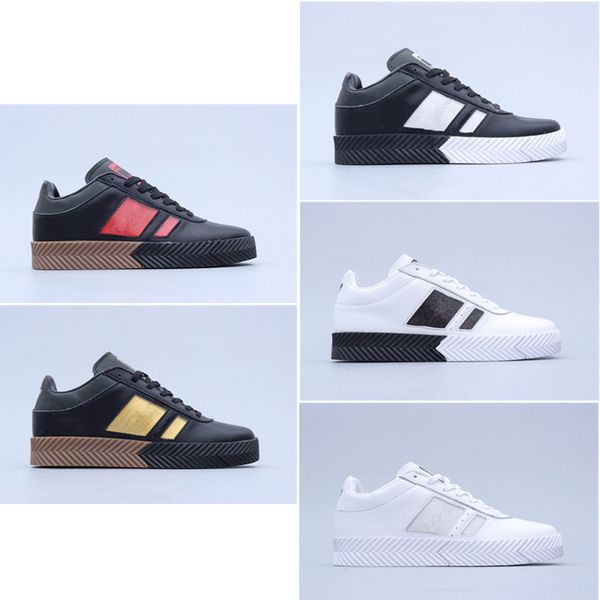 

горячие продажи мужчины и женщины кроссовки повседневная дикая белая обувь новые aw skate super muffin shoes винтажная кожаная платформа пар