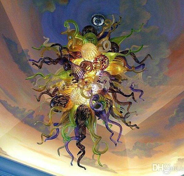 

vintage ceiling lights villa art decor hanging pendant light multicolor murano glass led light fixtures 100% hand blown glass chandeliers