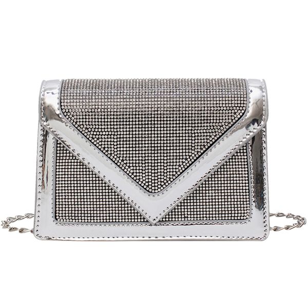 

diamond sequins flip square package 2019 summer new quality pu leather women's designer handbag chain shoulder messenger bags