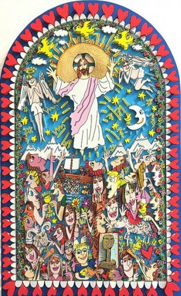 

james rizzi - jesus is life home decor handpainted oil painting on canvas wall art canvas pictures 191220