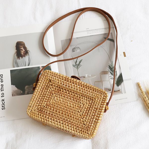 

summer straw bags small women rattan bag handmade woven beach women crossbody bags bohemia hollow out handbag bali box bols #30