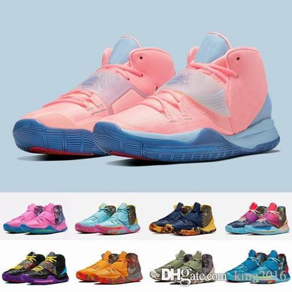 

2020 concepts x kyrie shoes 6 gs khepri pink tint mens basketball shoes golden mummy jet black grand purple irving 6s sports sneakers