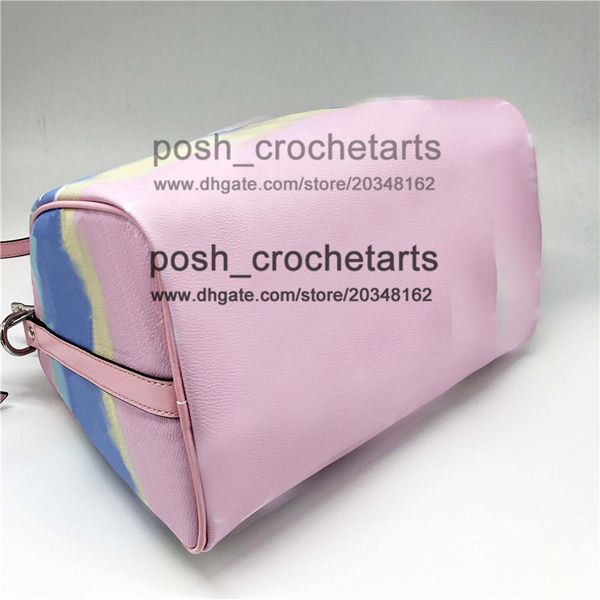 

pastel pink designer boston bag 30cm luxury handbag purses in women's tie dye summer escape designer's tie dye boston bag 30cm