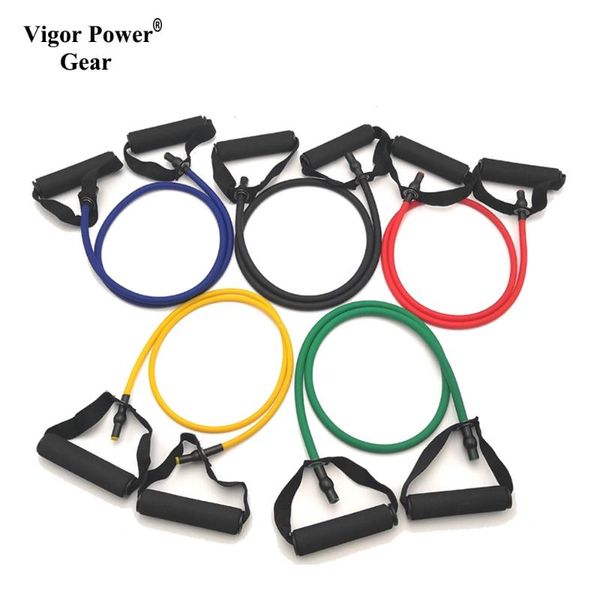 

latex resistance tube yoga pull rope elastic fitness resistance tube bands with foam handles great product for home training