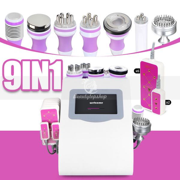 

Salon spa use 9 in 1 unoisetion cavitation slimming vacuum rf lipo laser bio photon facial care machine