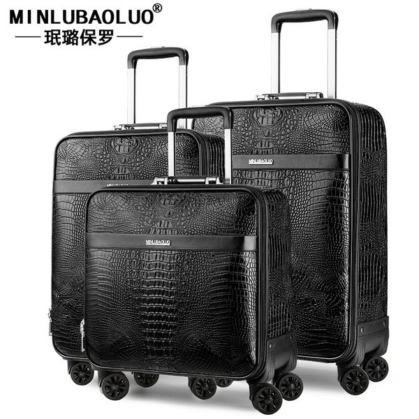 

crocodile suitcase puller box male wheel female 16 inch boarding box 20 inch suitcase designer trolley